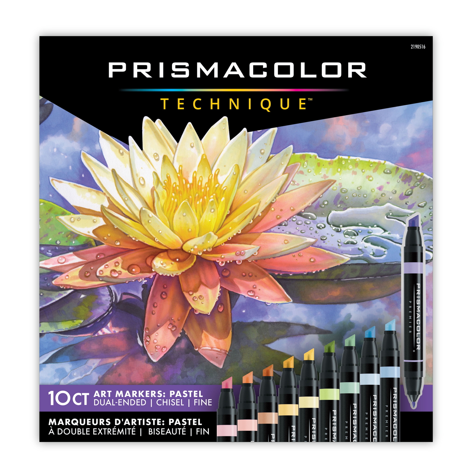 Dual-Ended Art Markers, Chisel Tip and Fine Tip, Pastel Colo