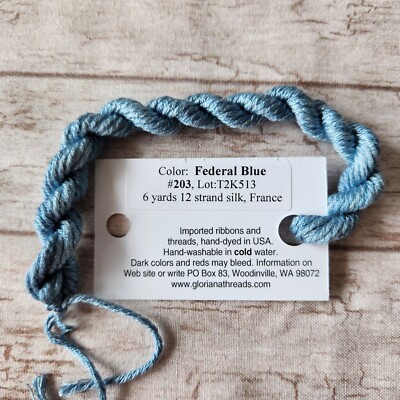 Gloriana Silk Thread You Choose Your Colors 6 yd Skeins Hand-Dyed USA  