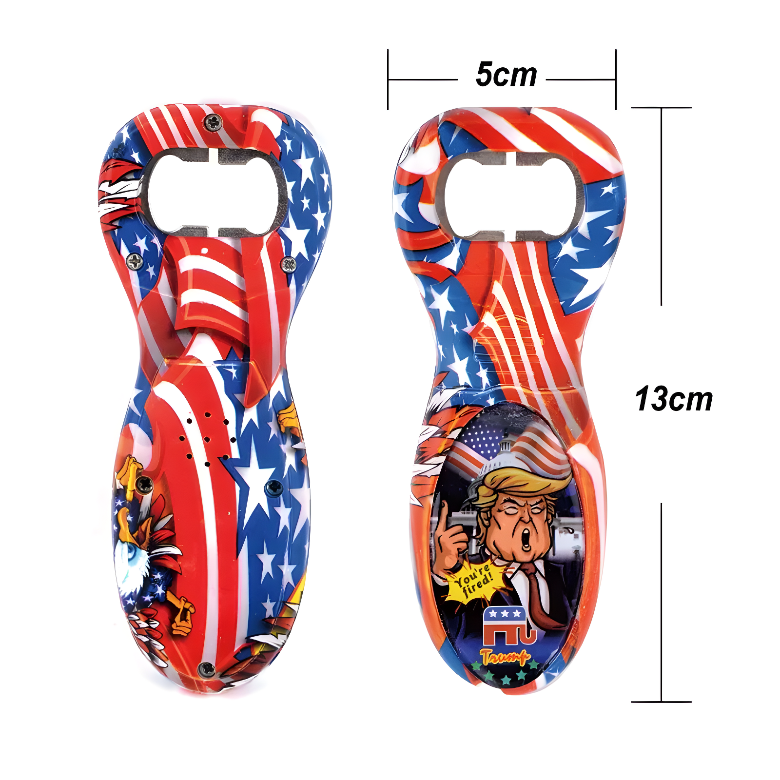 Donald Trump American Flag Beer Bottle Opener / Trump Speaks When Used