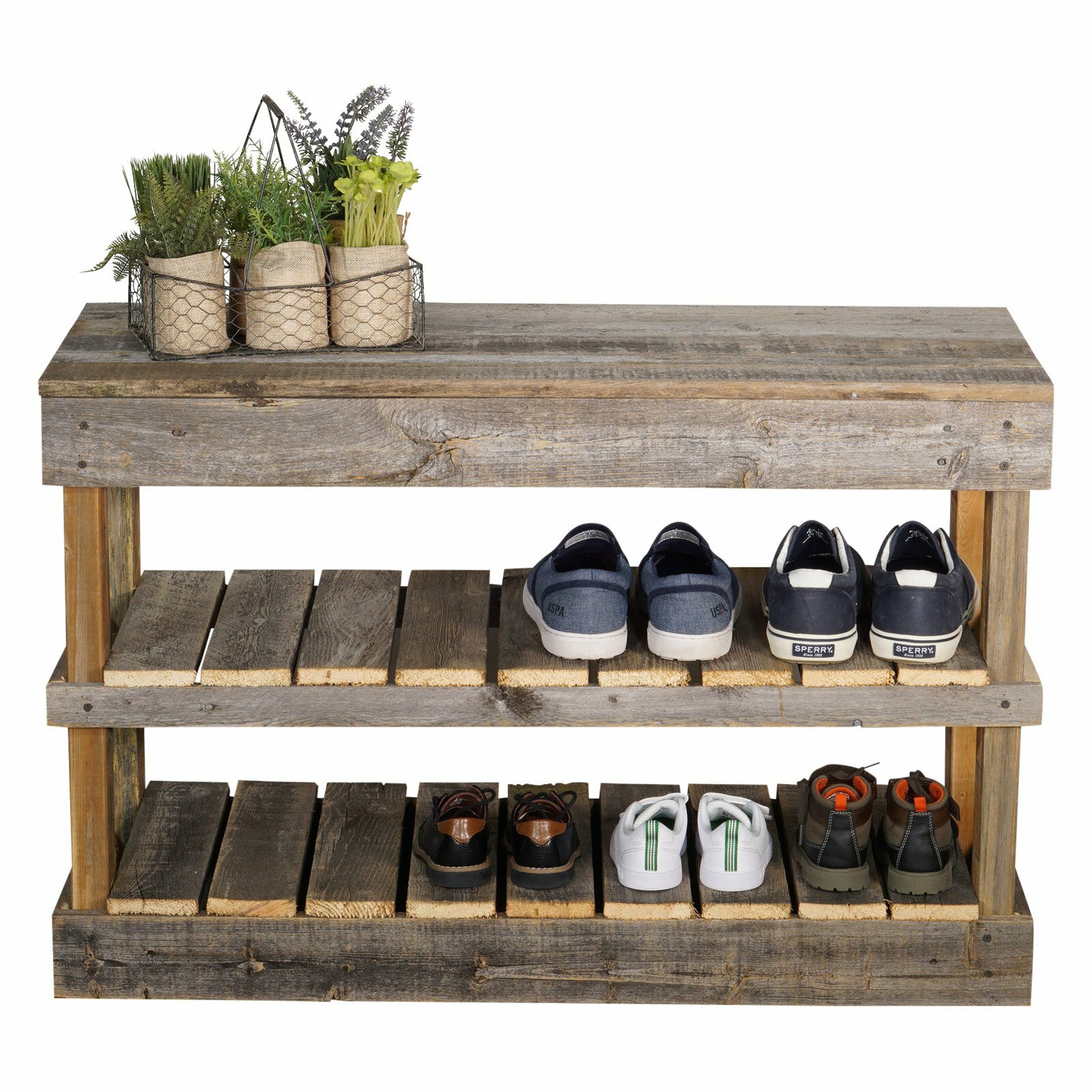 hallway bench and shoe storage