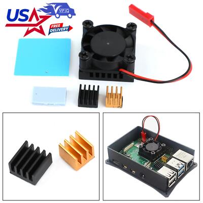 Squared Fan Single Cooling Fan with Heatsink For Raspberry Pi 4 Model B/2B/3B+