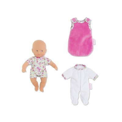 Corolle Mini Calin Good Night Blossom Garden - 8" Soft Baby Doll and Outfit S...