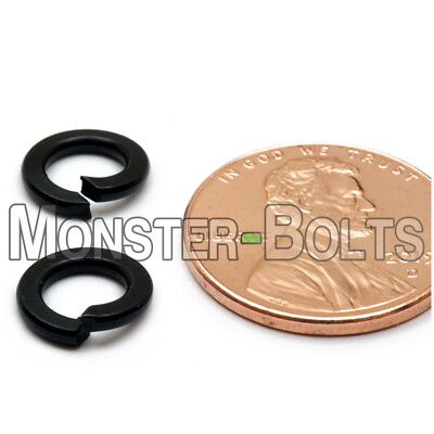 Metric Steel Split Lock Washers w Black Ox DIN 127B - M2 M2.5 M3 M4 M5 M6 M8 M10