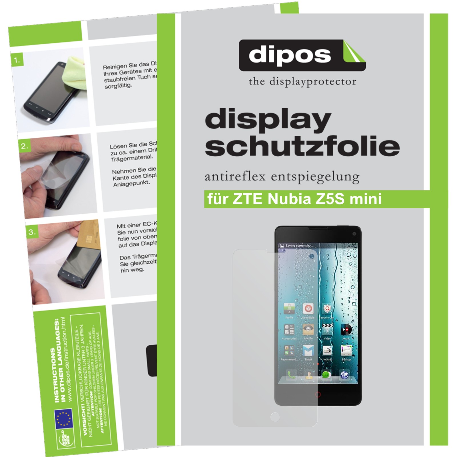 dipos I 2X Pellicola Protettiva antiriflesso Compatibile con Elephone P8 Mini Pellicola di Protezione