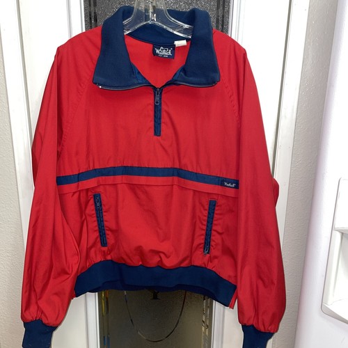 WOOLRICH ウールジップジャケット　80年代 MADE in USA Woolrich Vtg 80s Men's Pullover Windbreaker Quarter Zip