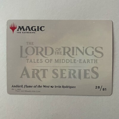 Magic the Gathering LoTR #28/81 Anduril Flame of the West - Irvin Rodriguez