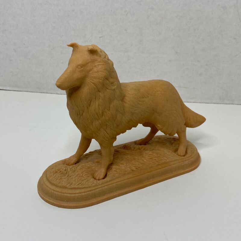 Vintage Shetland Sheepdog Sheltie Plastic Resin Figure 6.5”