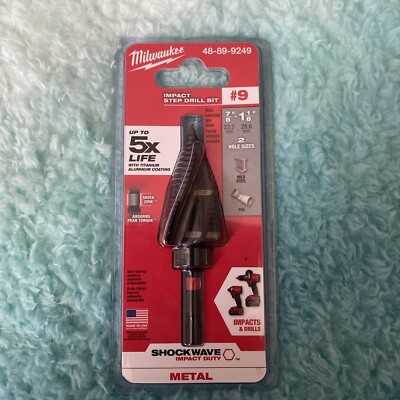 Milwaukee 48-89-9249 SHOCKWAVE Impact Duty Step Bit - Titanium - #9 - New In Box