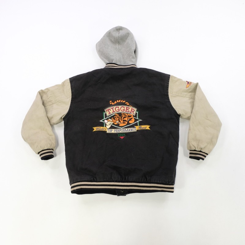 Rare VTG THE DISNEY STORE Tigger Original Denim Varsity Jacket 90s