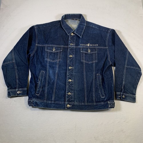 Vintage 2000s Rocawear Denim Blue Jean Jacket Mens XL Hip Vintage 2000s Rocawear Denim Blue Jean Jacket Mens XL Hip