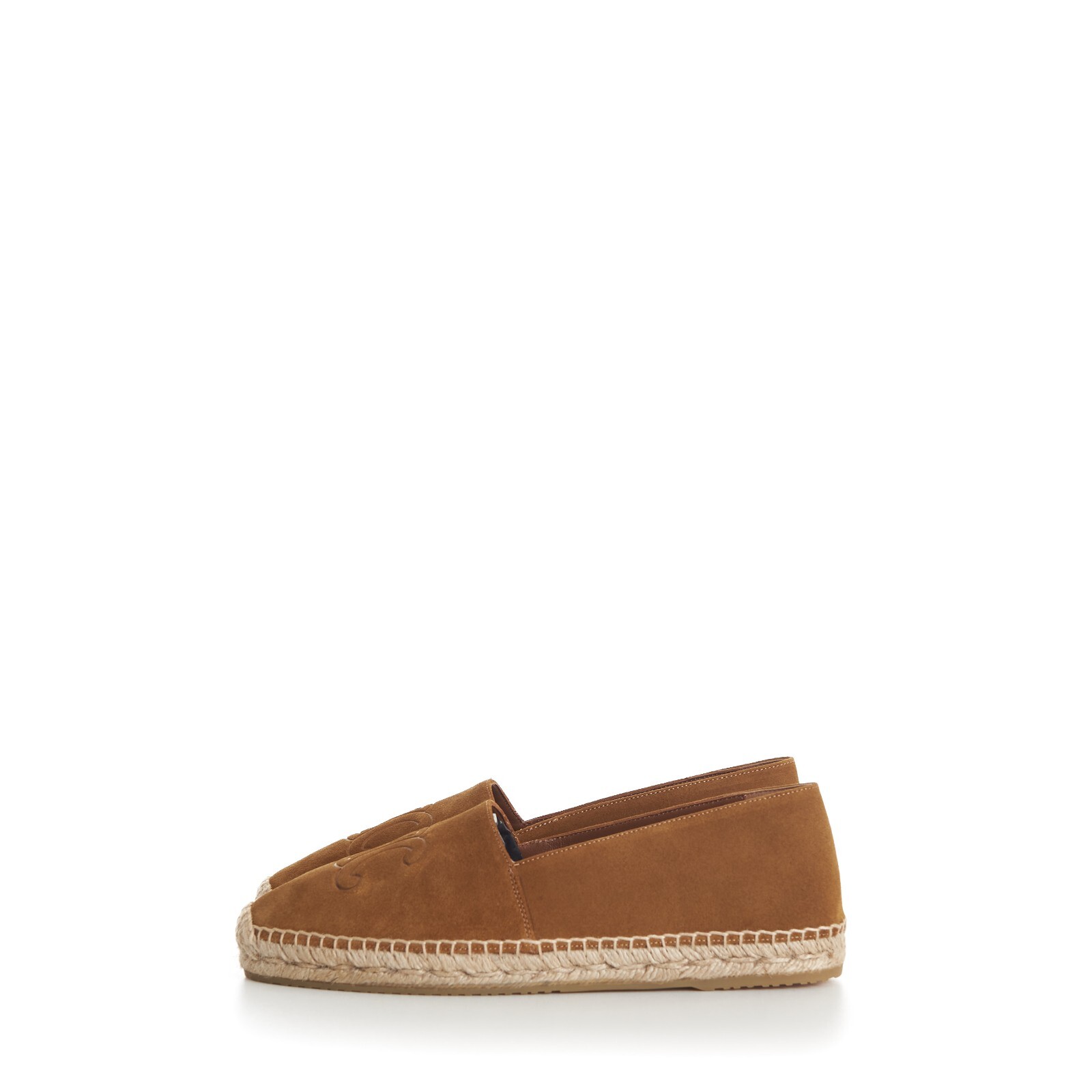 Pre-owned Celine 730$ Men's Espadrilles - Havana Brown Suede, Triomphe Monogram