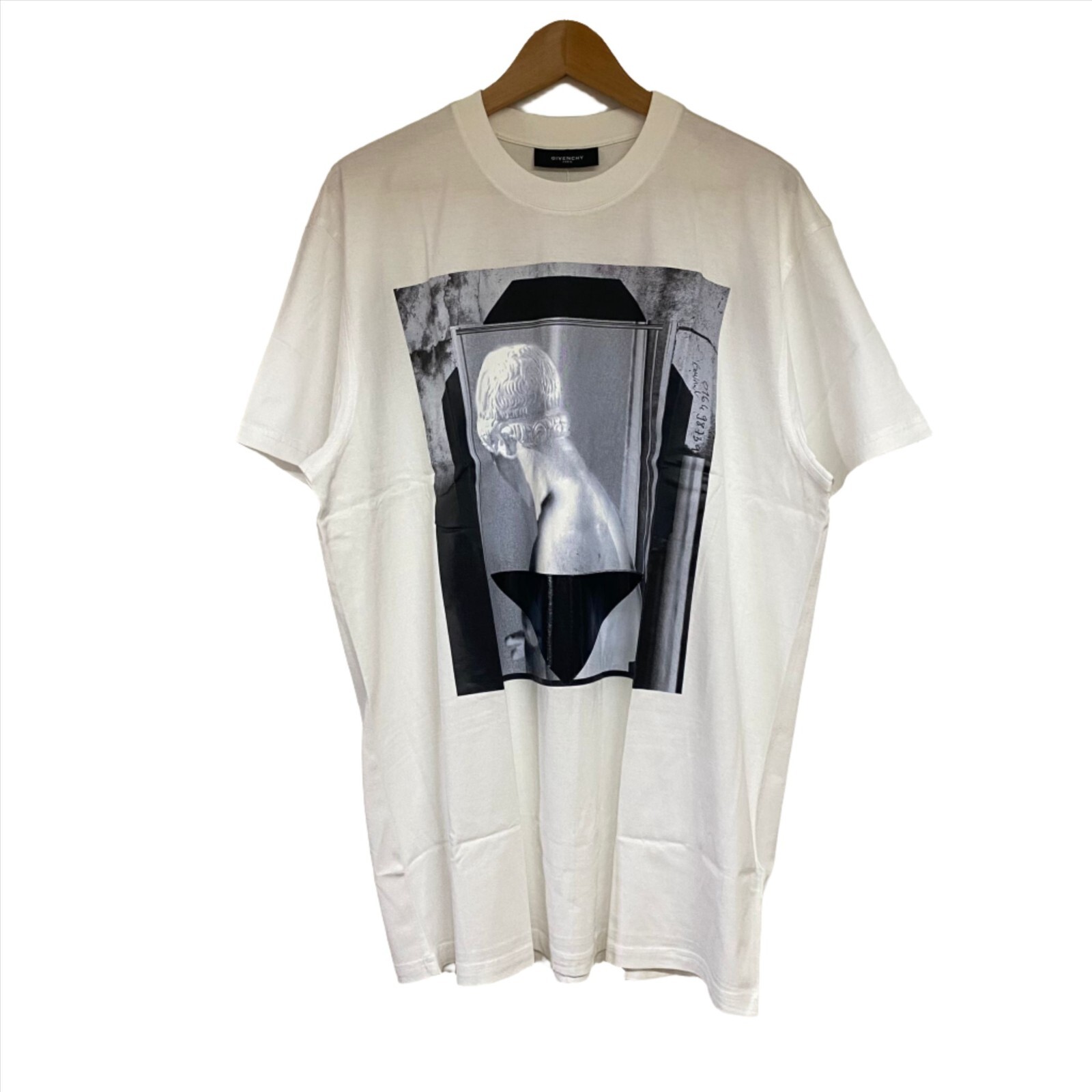 Tシャツ・カットソー GIVENCHY SS24 Givenchy Shirts White (BM60ZY 14M6100) Givenchy FW13 White Statue Print Runway T-shirt | Size XXS
