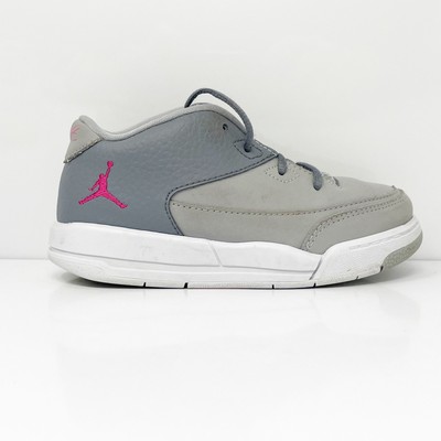 Nike Girls Air Jordan Flight Origin 3 820252 Серые баскетбольные кроссовки Кроссовки 9C, Серый, Air Jordan Flight Origin 3
