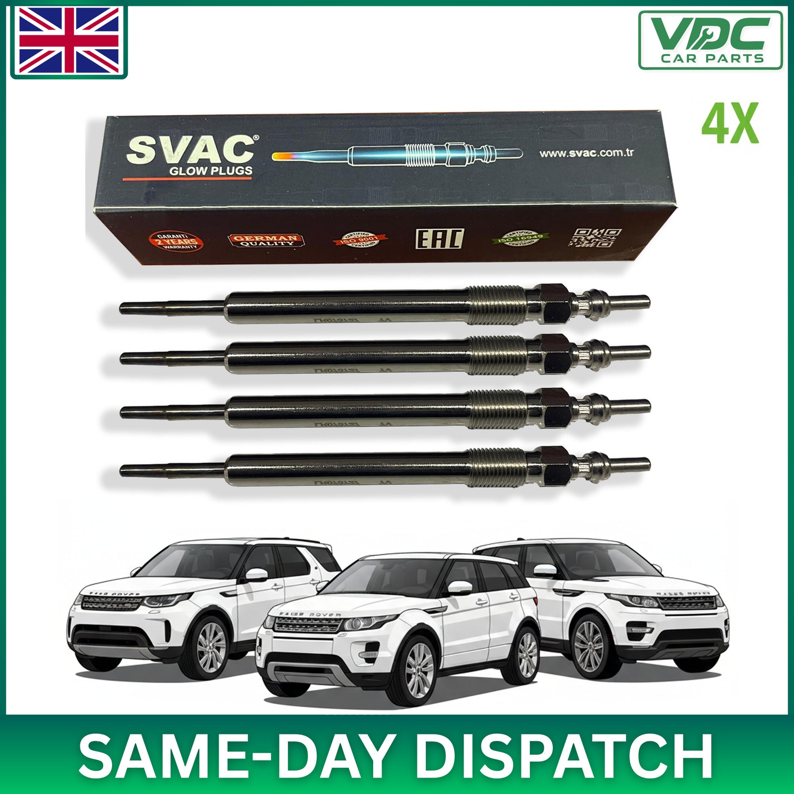 For Land Rover Discovery Range Rover Evoque & Sport 2.0 D 4X Glow Plugs LR073727