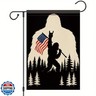 Starlit Patio Patriotic Sasquatch Garden Flag 12x18 Inch Double Sided American Flag Rock Hand Forest Outdoor Banner Funny Yard Decor for Independence Day July Fourth Porch Lawn Decoration