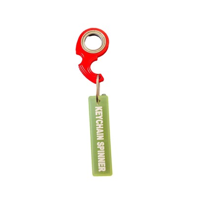 Fingertip Ring Keychain Fidget Toy for Adults Metal Spinner with Band Stress