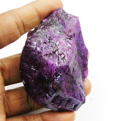 Purple Sapphire Rough 500.45 Ct Natural Uncut Loose Gemstone CERTIFIED Huge Size
