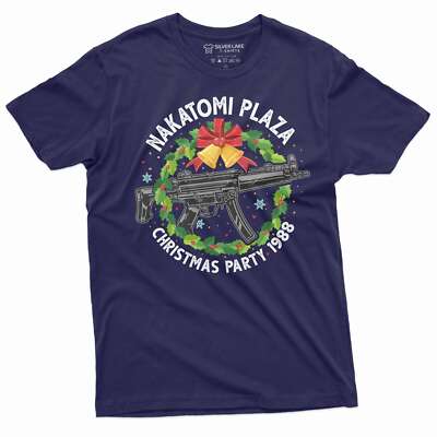 Mens Nakatomi Plaza Shirt Christmas Party 1988 T-Shirt Christmas Movie Tee