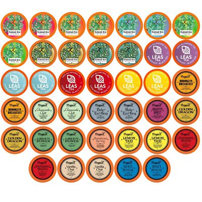 Two Rivers Assorted Tea Sampler Pack for Keurig K-Cup Brewers, 40 Count