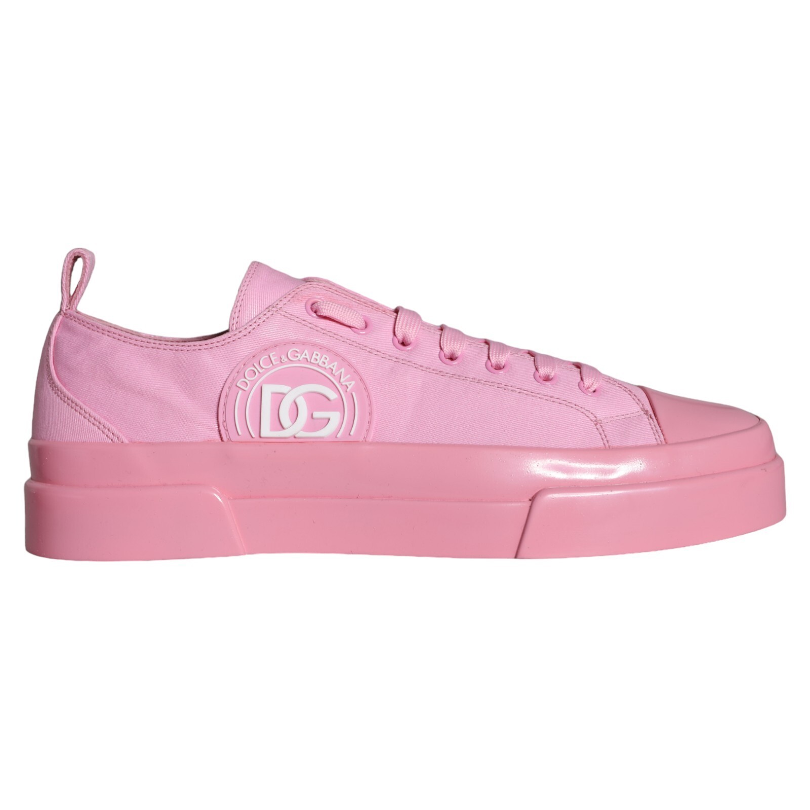 DOLCE & GABBANA Shoes Sneakers Canvas Pink Low Top Logo DOLCE & GABBANA Shoes Sneakers Canvas Pink Low Top Logo