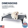 Yaning Elevated Dog Bed for Large Dogs, Easy to Assemble Durable Raised Dog Cot with Aluminum Alloy Frame, Breathable Mesh (Dark Grey)