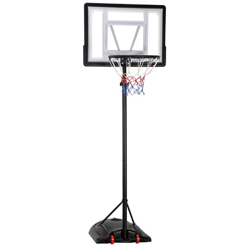 Portable Basketball Hoop Goal System Adjustable Height PVC Backboard Outdoor