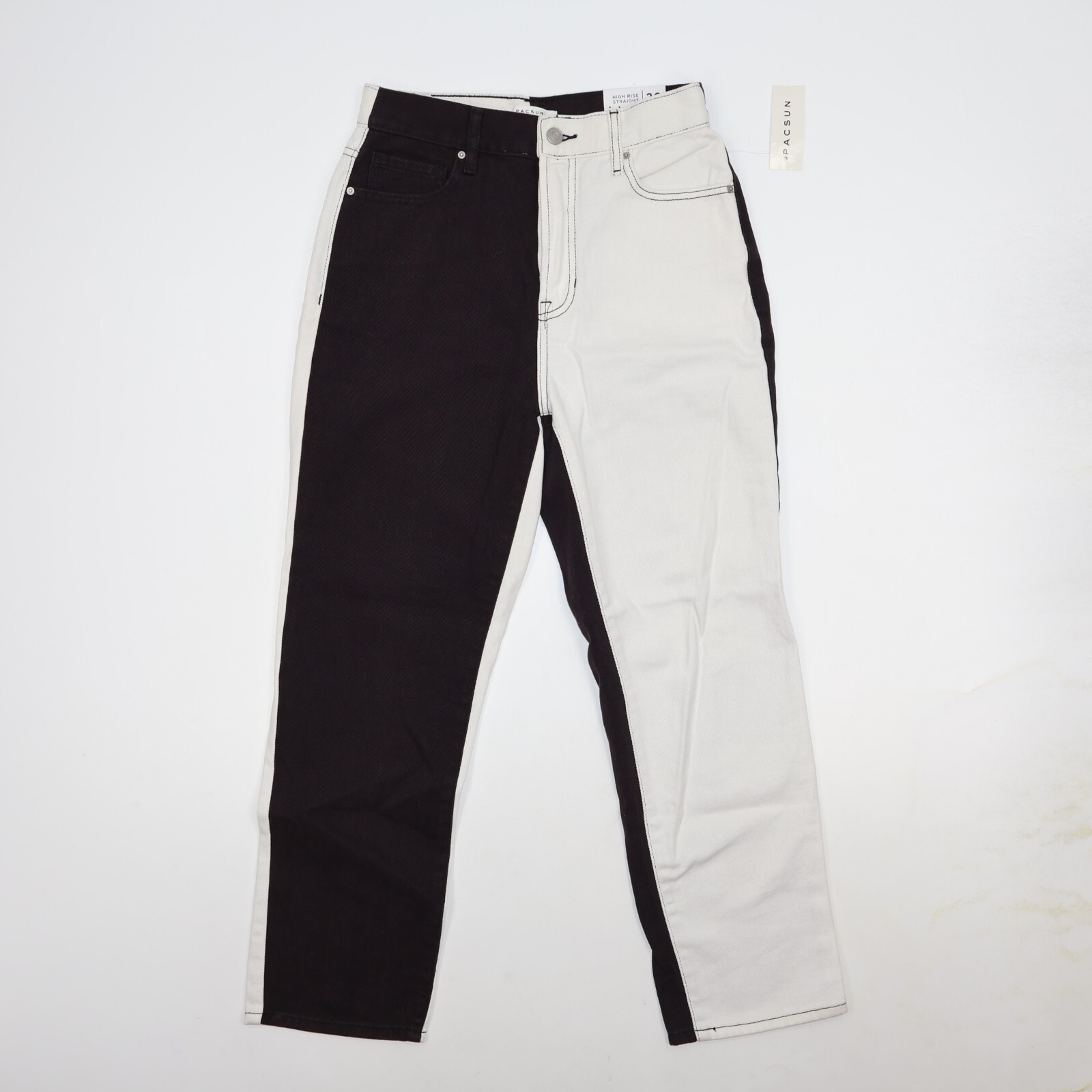 【YOURNUS】P-20 Black Line White Denim Pants YOURNUS】P-20 Black Line White Denim Pants