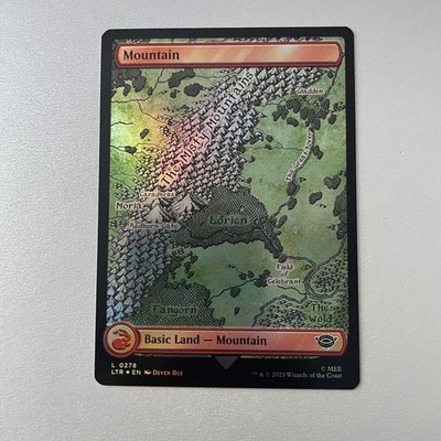 Magic the Gathering LoTR #278 Mountain Foil Land