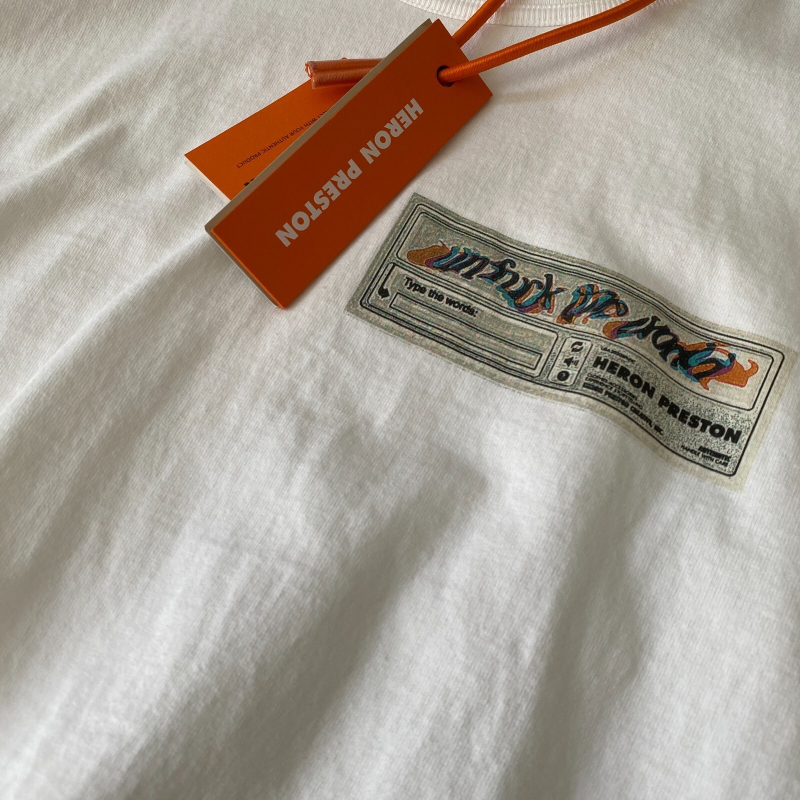 Pre-owned Heron Preston Deep Fried Tee Last Size Xl Sold Out In White