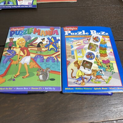 Highlights Puzzle Buzz Set of 2 & Puzzle mania Set Of 2-Never Worked)  NIP