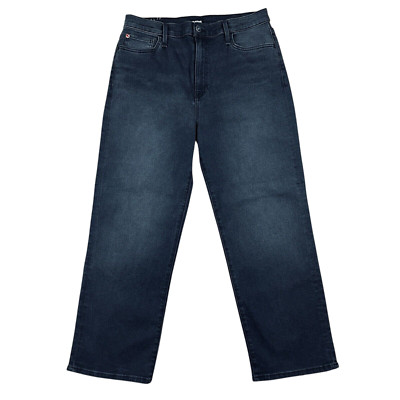 Hudson NOA Mid Rise NWOT Straight Crop Denim Jeans Cropped Black Womens Sz 30