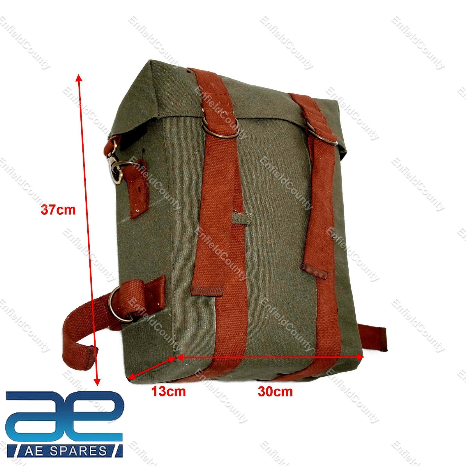 Pair Military Pannier Canvas Bag Green For Royal Enfield Classic 350 500CC  