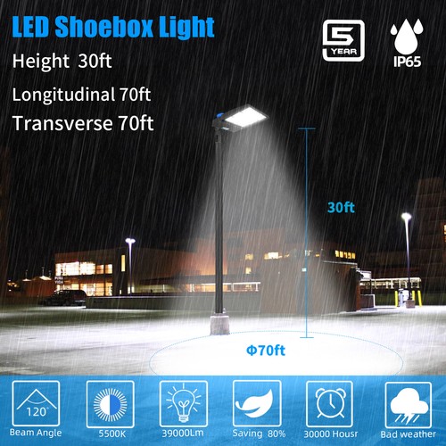 LED Parking Lot Lights 200W 300W Module Street Pole fixture Shoebox Area Light