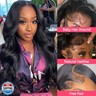 12A Body Wave Bundles with Frontal Human Hair 16 18 20+14 Inch Brazilian Virgin Body Wave Human Hair Weave 3 Bundles with 13x4 HD Lace Frontal Closure