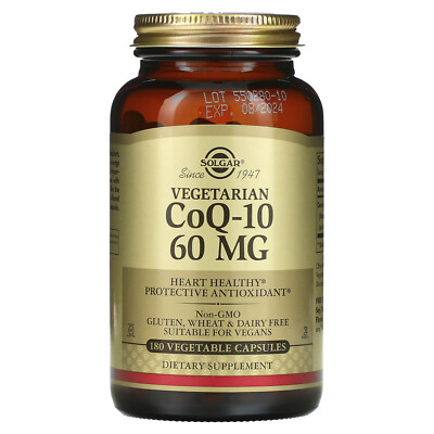 Vegetarian CoQ-10, 60 mg, 180 Vegetable Capsules