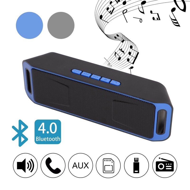Wireless Bluetooth Lautsprecher Stereo Tragbarer Handy PC Musikbox AUX FM SD MP3