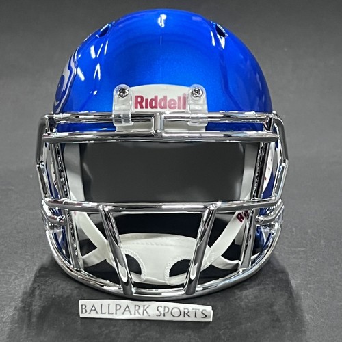 Boise State Broncos Speed Mini Helmet Riddell NCAA Blue 2024 Chrome Mask NEW!