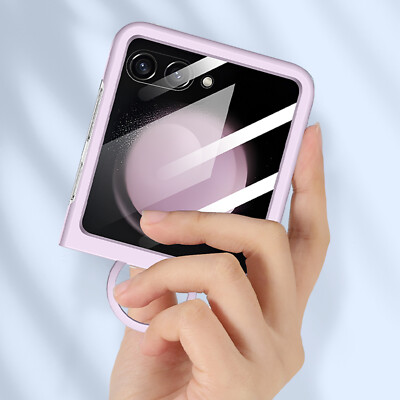 For Samsung Galaxy Z Flip5 5G Slim Shockproof Screen Protector with Ring Case 