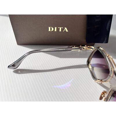 Pre-owned Dita Lxn-evo Dts403-a-02 Crystal Grey White Gold Blue Flash Mirror Sunglasses In Grey Blue Flash Mirror