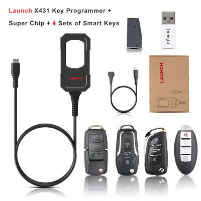 Launch X431 Key Progarmmer Remote Maker with Super Chip and 4 Sets of Smart Keys