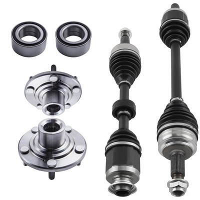 Front CV Axle Shaft+ Wheel Hub & Bearing Kit for Honda Acura TSX Accord 2.4L
