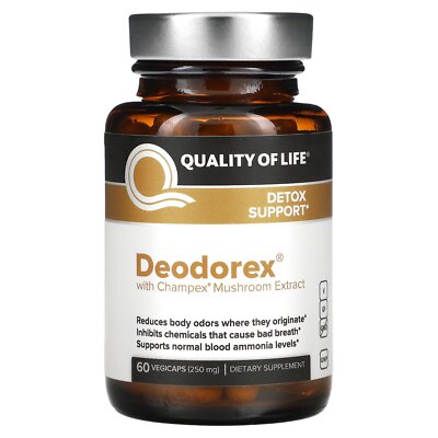 Deodorex with Champex Mushroom Extract, 500 mg, 60 Vegicaps (250 mg per Capsule)