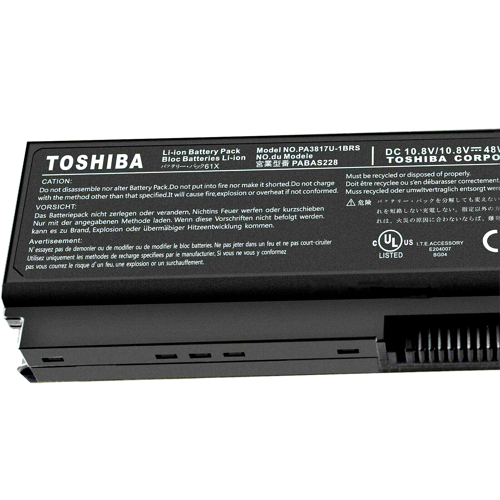 Genuine OEM PA3817U-1BRS Battery for Toshiba Satellite L745 L750 L755 L755D 48Wh