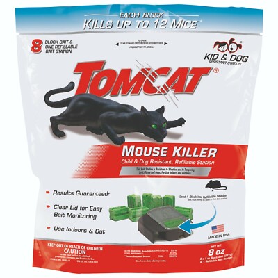 Tomcat Mouse Killer Child & Dog Resistant, Refillable Station