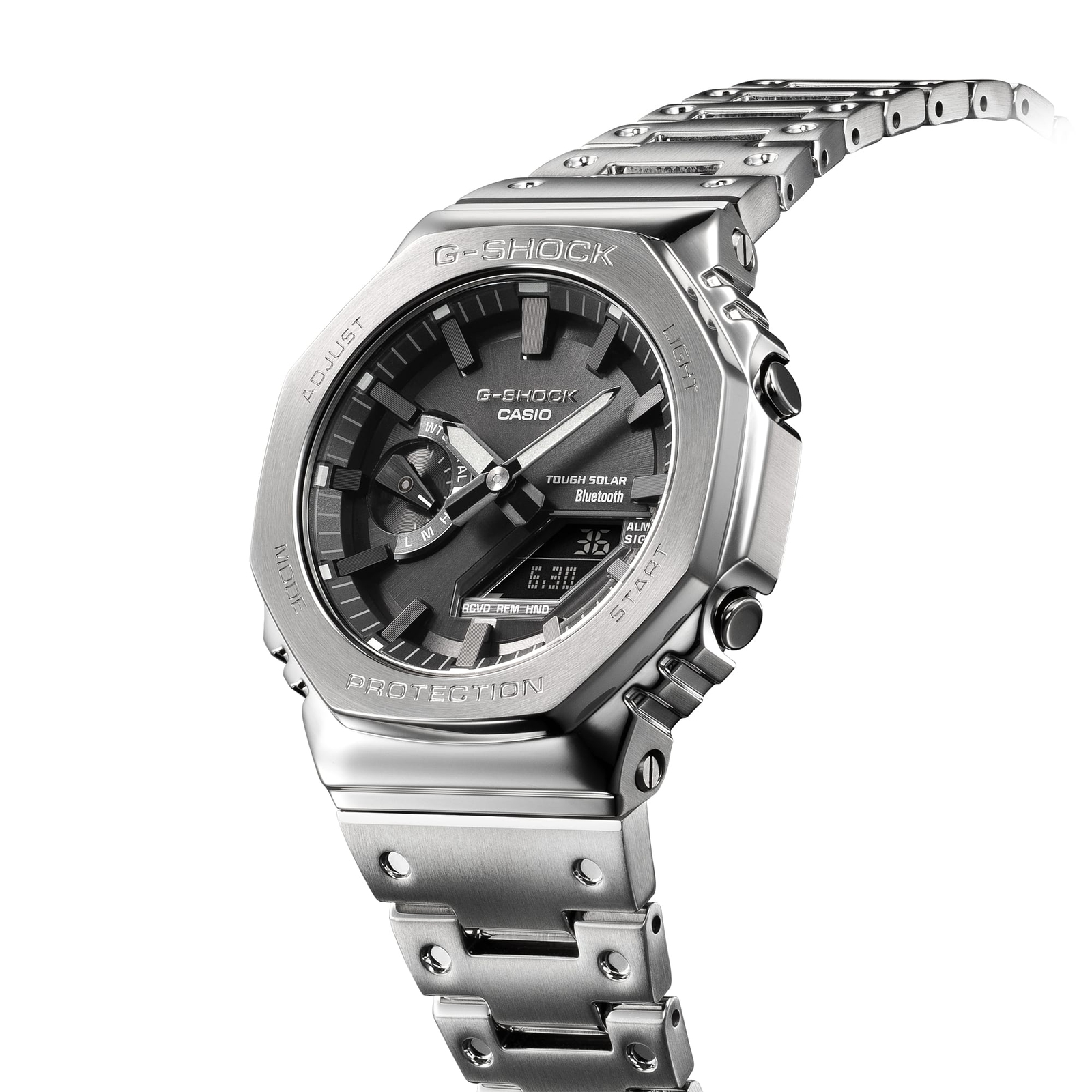 Pre-owned Casio G-shock Gm-b2100d-1ajf Full Metal Bluetooth Solar Watch Black Dial 44.4mm