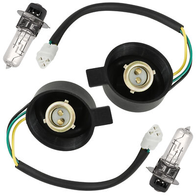 2X LH RH Headlight Socket and Bulb for Yamaha Raptor 700 YFM700R 2006 2007-2022