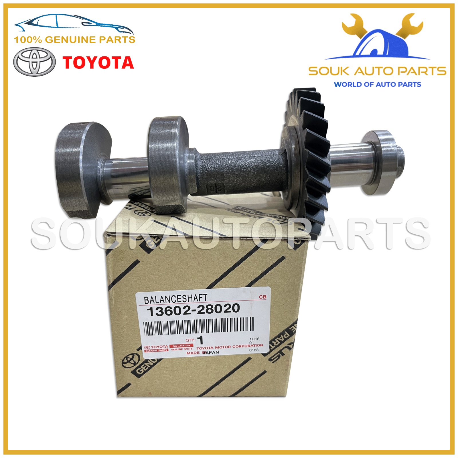 13602-28020 TOYOTA GENUINE BALANCE SHAFT SUB-ASSY, NO.2 13602-28020 TOYOTA GENUINE BALANCE SHAFT SUB-ASSY, NO.2