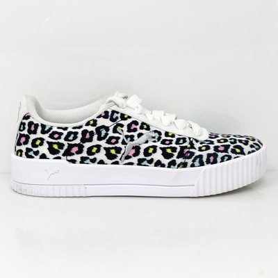 

Puma Girls Carina Summer Cat 381781-01 Белая Повседневная Обувь Кроссовки Размер 4.5C, Черный, Carina Summer Cat