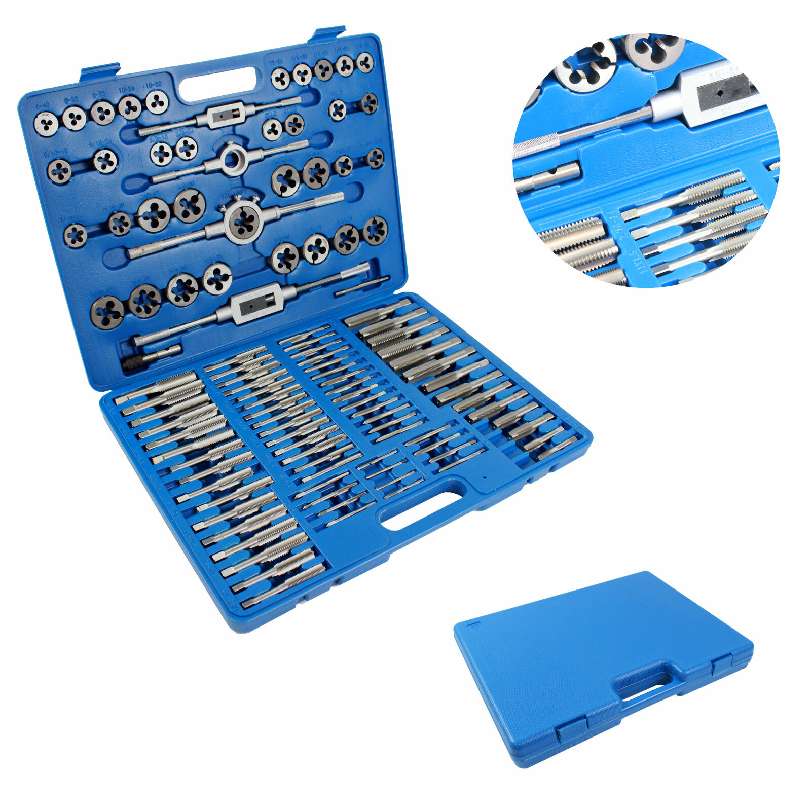 Gewindeschneider Set zoll/metrisch 110tlg Feingewinde Schneidsatz ...