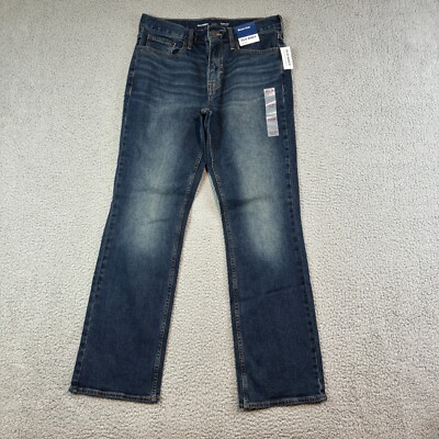 Old Navy Jeans Mens 31X32 Boot Cut Built In Flex Stretch Dark Wash Denim